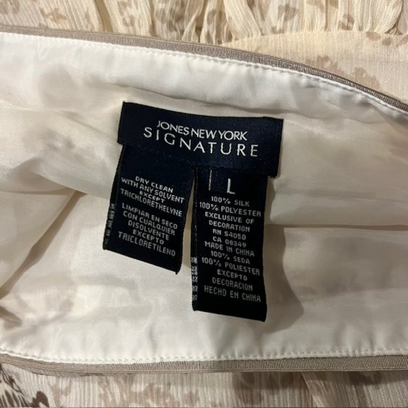 Jones New York Fully Silk Lined Flare Skirt Size Large - Picture 10 of 10